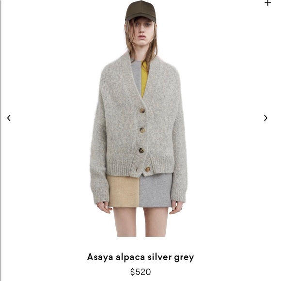 Acne Studios Sweaters - Acne studios Asaya alpaca grey cardigan